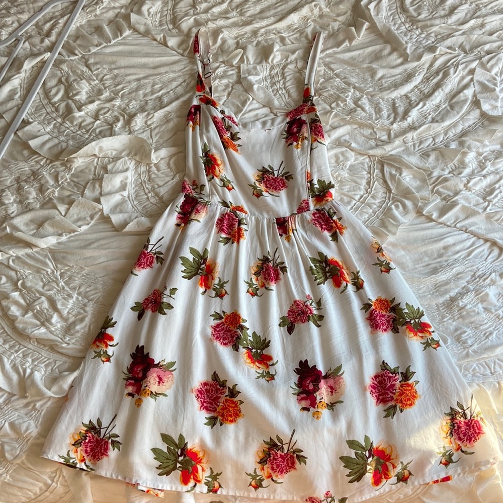 White floral dress from garage